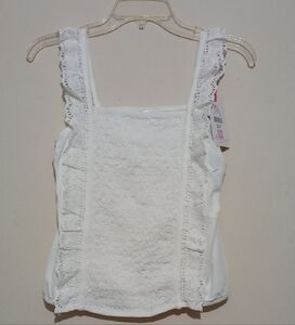 Justice White Lace Tank Top